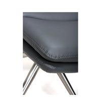 Nimo Swivel Dining Chair Grey - Brushed Steel Leg