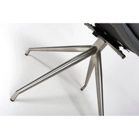 Nimo Swivel Dining Chair Grey - Brushed Steel Leg