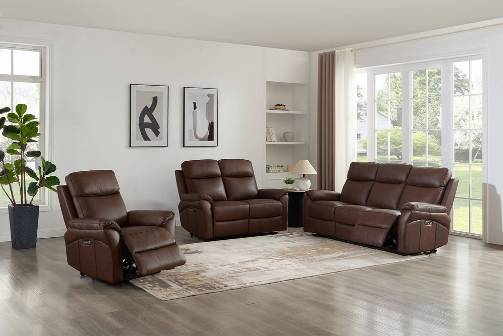 Nardi 3 Seater Leather Electric Recliner Sofa