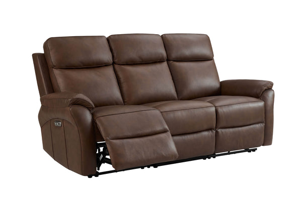 Nardi 3 Seater Leather Electric Recliner Sofa
