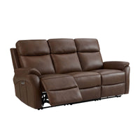 Nardi 3 Seater Leather Electric Recliner Sofa