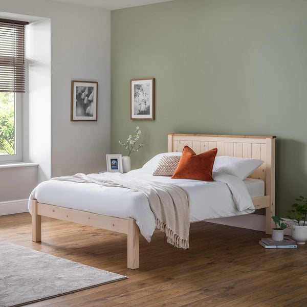Okehampton 4ft Small Double Wooden Bed Frame with Low Foot End