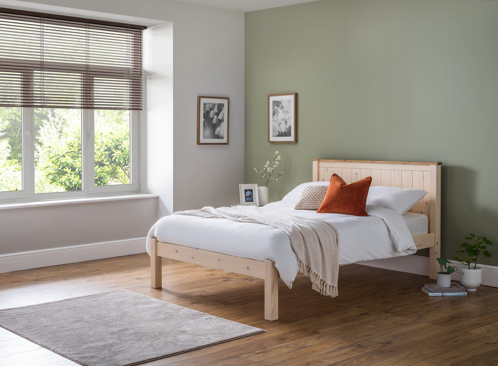 Okehampton 4ft6 Double Wooden Bed Frame with Low Foot End