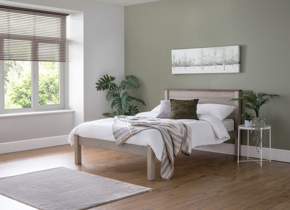 Paignton 5ft King Size Wooden Bed Frame - Low Foot End