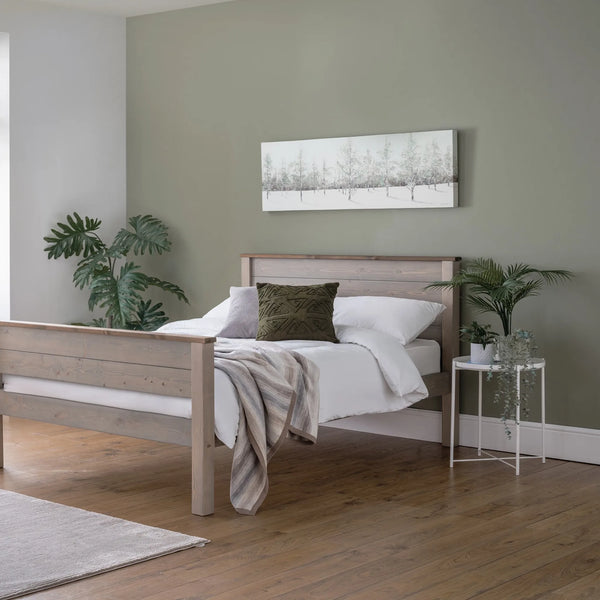 Paignton 4ft6 Double Wooden Bed Frame - High Foot End