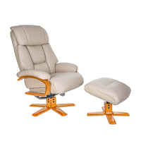 Napoli Reclining Swivel Chair with Footstool
