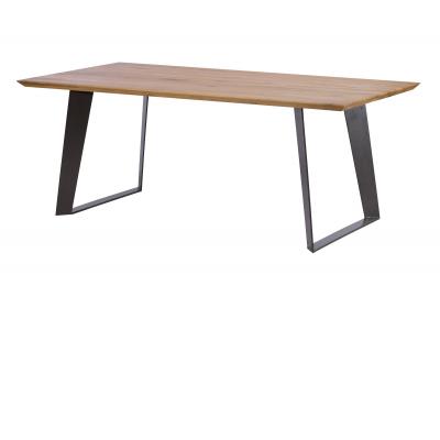 Salcombe 2.2m Oak Dining Table with Steel Base