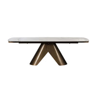 Sabel 180cm-240cm Glass Extending Dining Table