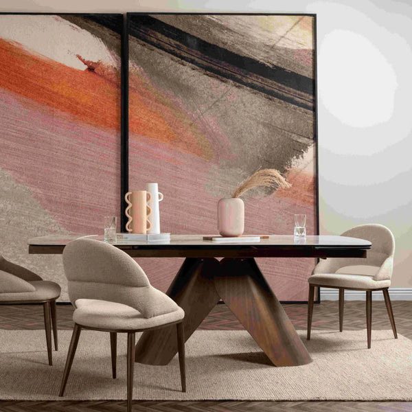 Sabel 180cm-240cm Glass Extending Dining Table