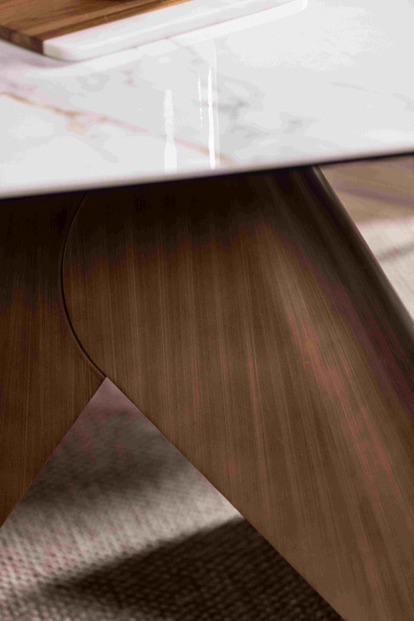 Sabel 180cm-240cm Glass Extending Dining Table