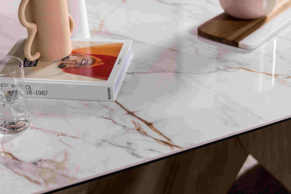 Sabel 180cm-240cm Glass Extending Dining Table
