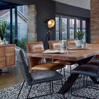 Saka 2.4m Oak Dining Table with Steel Base