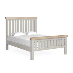 Sandhurst 4ft6 Oak Bed Frame Stone Grey