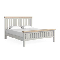 Sandhurst 6ft Oak Bed Frame Stone Grey