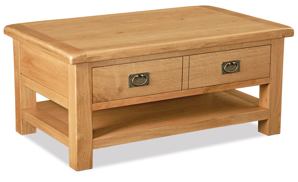 Salford Large Coffee Table with Drawer & Shelf