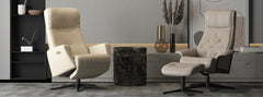 Ekornes IMG Luxury Reclining Swivel Chairs - On Display in Our Showroom