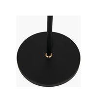 Black Metal & Smoke Glass Floor Lamp