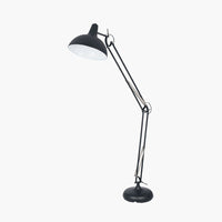 Metal Matt Black Task Floor Lamp