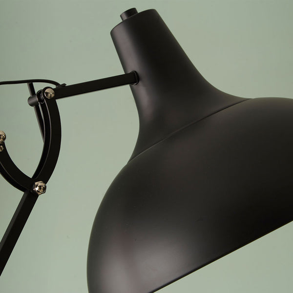 Metal Matt Black Task Floor Lamp