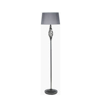 Black Chrome Metal Twist Floor Lamp