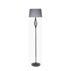 Black Chrome Metal Twist Floor Lamp