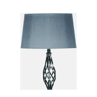 Black Chrome Metal Twist Floor Lamp
