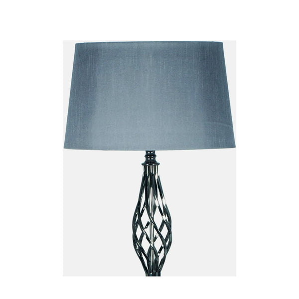 Black Chrome Metal Twist Floor Lamp