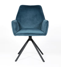 Utopia Velvet Dining Chair Blue
