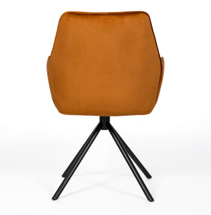 Utopia Velvet Dining Chair Orange