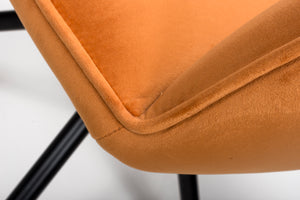 Utopia Velvet Dining Chair Orange