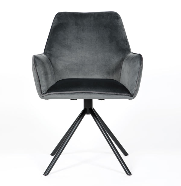 Utopia Velvet Dining Chair Grey