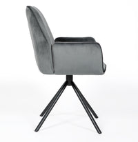 Utopia Velvet Dining Chair Grey