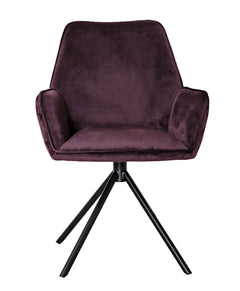 Utopia Velvet Dining Chair Maroon