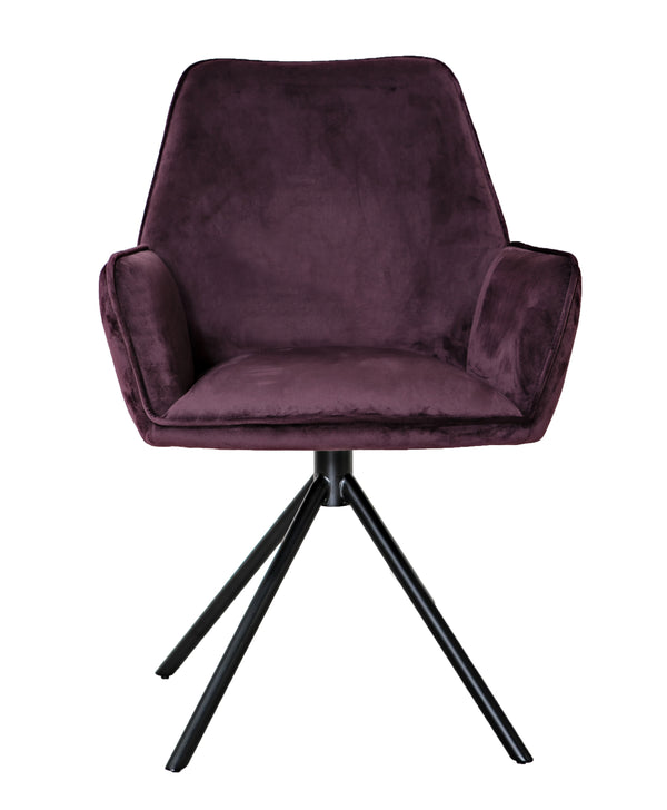 Utopia Velvet Dining Chair Maroon