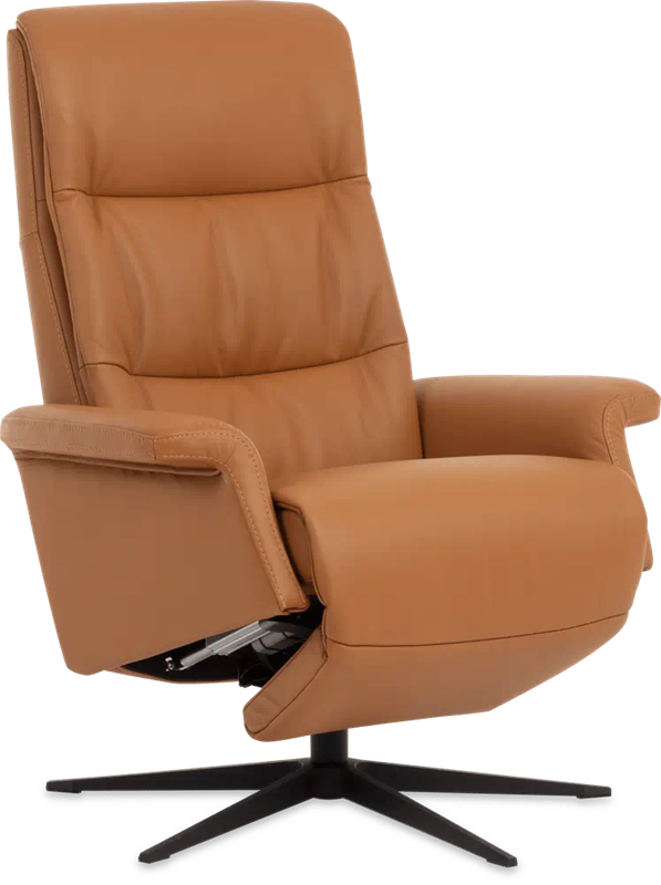 Saga Panelled Back Power 2400 – Motorised Leather Recliner with Integrated Footrest