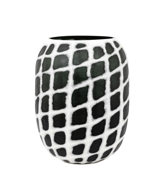 Valencia Handblown Carved Mono Glass Vase