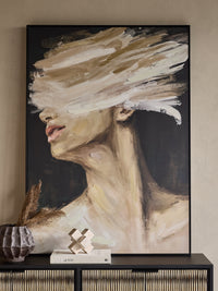 Veiled Expression Hand Embellished Framed Canvas Wall Art 100x140cm