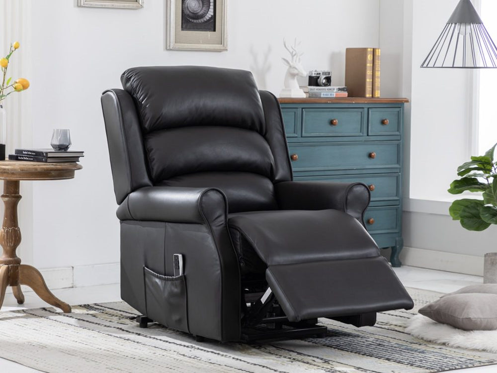 Walker Leather Rise & Recliner Chair