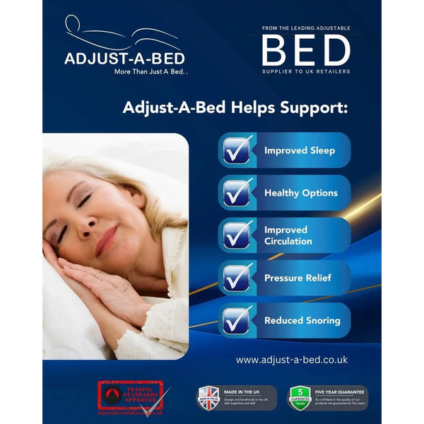 Adjust-a-bed 3ft6 Large Single Grandeur Natural 5000 Adjustable Bed