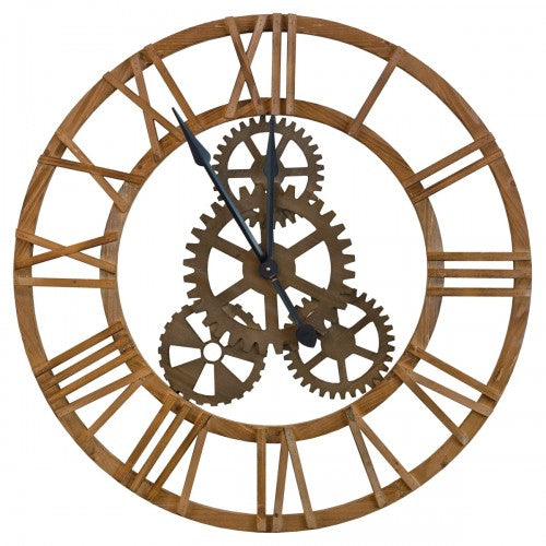 Wooden Cog Wall Clock
