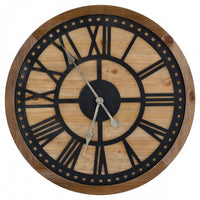 Wooden & Metal Wall Clock