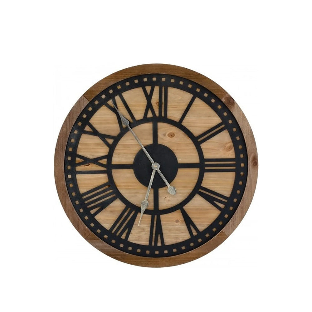 Wooden & Metal Wall Clock