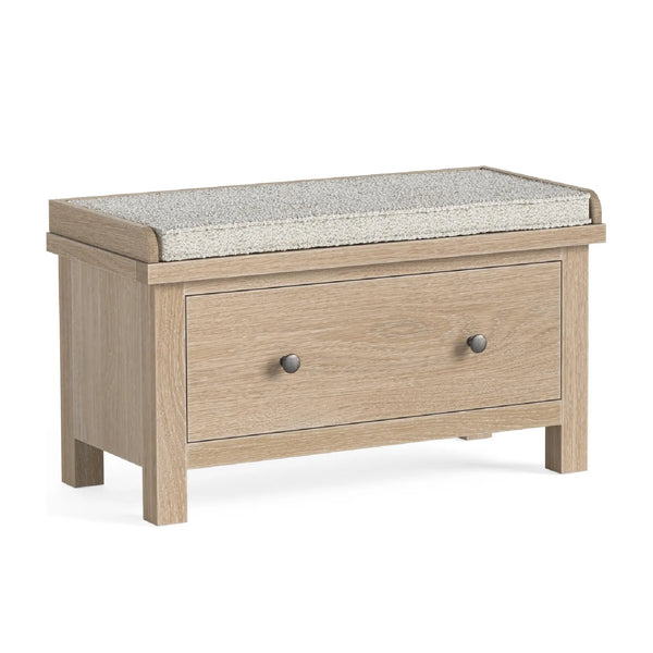 Meadow Brook Oak Bench with Drawer