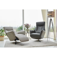 Hamley Leather Power Reclining Swivel Chair