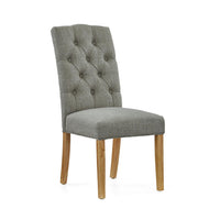 Bordeaux Button Back Grey Chair