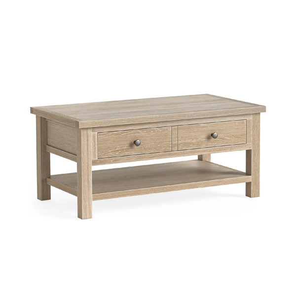 Meadow Brook Oak Coffee Table with Shelf
