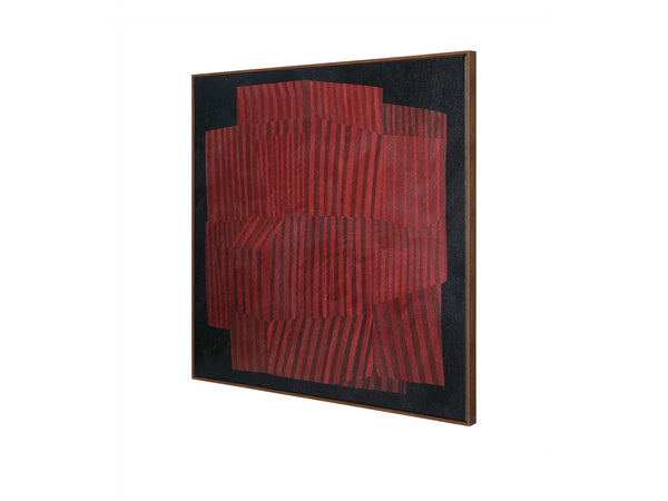 Strata Relief Textured Framed Canvas Wall Art