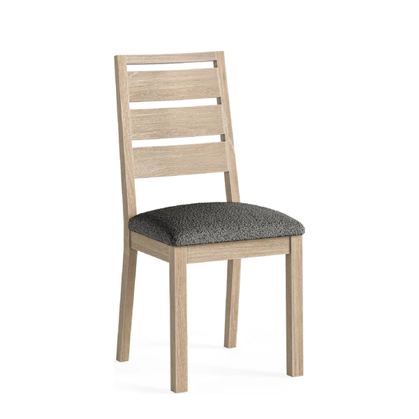Meadow Brook Oak Dining Chair - Boucle Grey