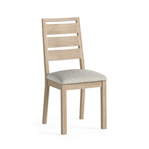 Meadow Brook Oak Dining Chair - Boucle White