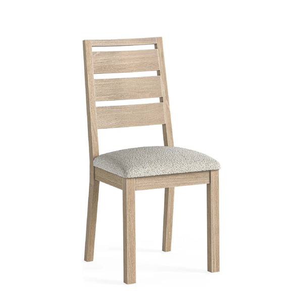 Meadow Brook Oak Dining Chair - Boucle White